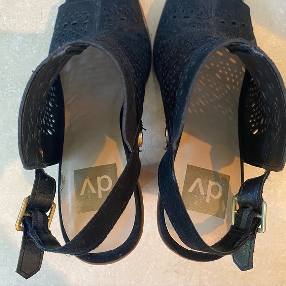 DV by Dolce Vita Black Peep Toe Shoes "Kassi" Size 6.5 - Picture 5 of 11